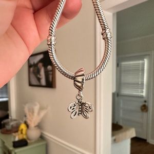 PANDORA Friends Forever Butterfly Charm, Female End